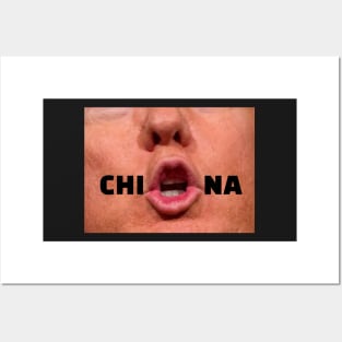 Funny Donald Trump Saying CHINA Facemask Political Humor Posters and Art